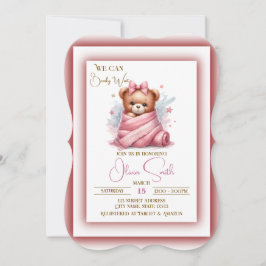 We kunnen snel wachten op roze Baby shower Save The Date