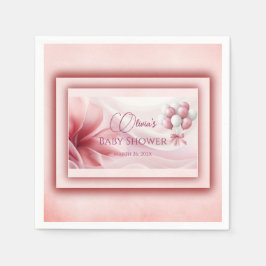 We kunnen snel wachten op roze Baby shower Servet