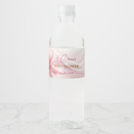 We kunnen snel wachten op roze Baby shower Waterfles Etiket