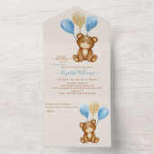 We kunnen snel wachten op waterverf beer all in one uitnodiging (Binnen)