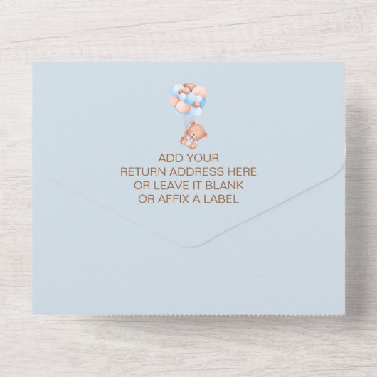 We kunnen snel wachten op waterverf beer all in one uitnodiging (Achterkant)