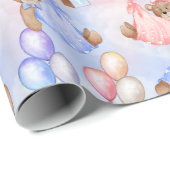 We kunnen snel wachten tot de Beren roze blauw zij Cadeaupapier (Rol Hoek)