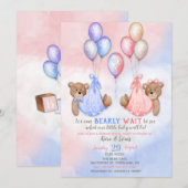 We kunnen snel wachten tot de Beren roze blauw zij Kaart (Voorkant / Achterkant)