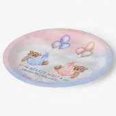 We kunnen snel wachten tot de Beren roze blauw zij Papieren Bordje (Gekanteld)