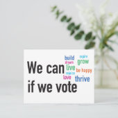 We kunnen stemmen als we stemmen - Single Briefkaart (Staand voorkant)