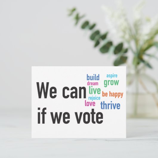We kunnen stemmen als we stemmen - Single Briefkaart (Staand voorkant)