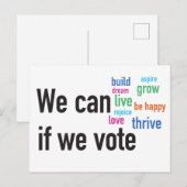 We kunnen stemmen als we stemmen - Single Briefkaart (Voorkant / Achterkant)