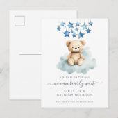 We kunnen Teddy Bear bijna niet wachten op een wol Aankondigingskaart (Voorkant / Achterkant)