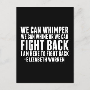 We kunnen terugvechten Elizabeth Warren Quote Briefkaart