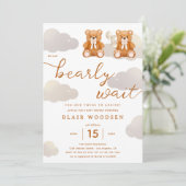 We kunnen twee keer wachten op Teddy Bear Baby sho Kaart (Staand voorkant)