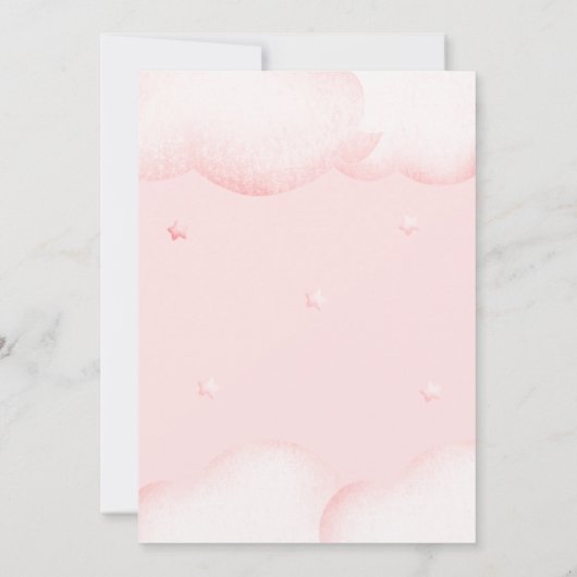 We kunnen vroeg wachten op roze Baby shower uitnod Kaart (Achterkant)