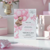 We kunnen vroeg wachten op roze Baby shower uitnod Kaart