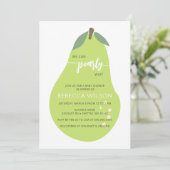 We kunnen vrolijk wachten op Herfst Pear Baby show Kaart (Staand voorkant)