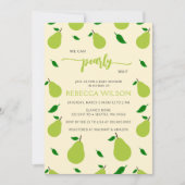 We kunnen vrolijk wachten op Herfst Pear Baby show Kaart (Voorkant)