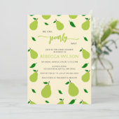 We kunnen vrolijk wachten op Herfst Pear Baby show Kaart (Staand voorkant)