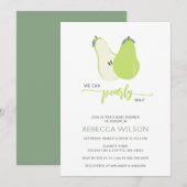 We kunnen vrolijk wachten op Herfst Pear Baby show Kaart (Voorkant / Achterkant)