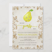 We kunnen vrolijk wachten op Herfst Pear Baby show Kaart (Voorkant)