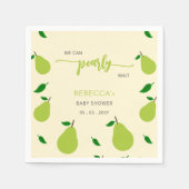 We kunnen vrolijk wachten op Herfst Pear Baby show Servet (Voorkant)