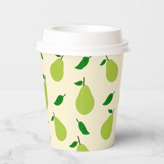 We kunnen vrolijk wachten op Herfst Pear Papieren Bekers (Rechts)