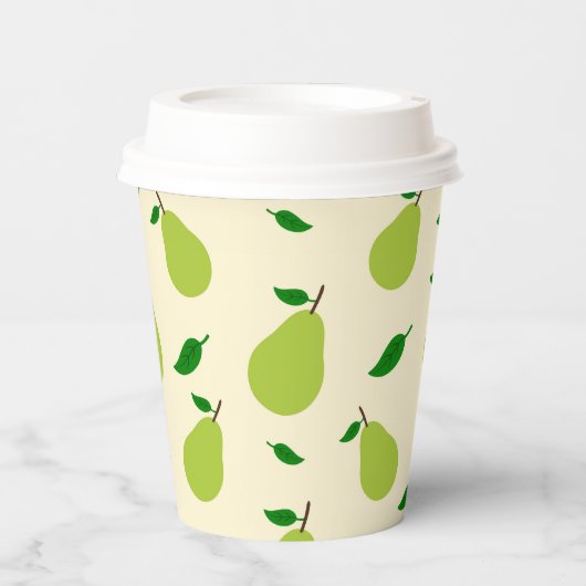 We kunnen vrolijk wachten op Herfst Pear Papieren Bekers (Voorkant)