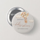 We kunnen wachten. Baby shower Button (Voorkant /achterkant)