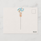 We kunnen wachten. Baby shower Dank u Briefkaart (Achterkant)