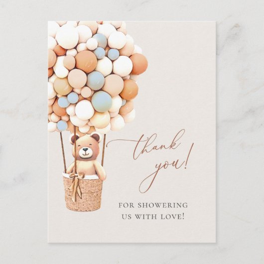 We kunnen wachten. Baby shower Dank u Briefkaart (Voorkant)