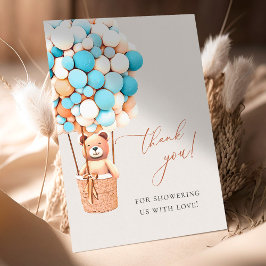 We kunnen wachten. Baby shower Dank u Briefkaart