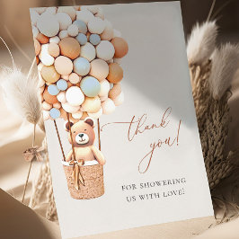 We kunnen wachten. Baby shower Dank u Briefkaart