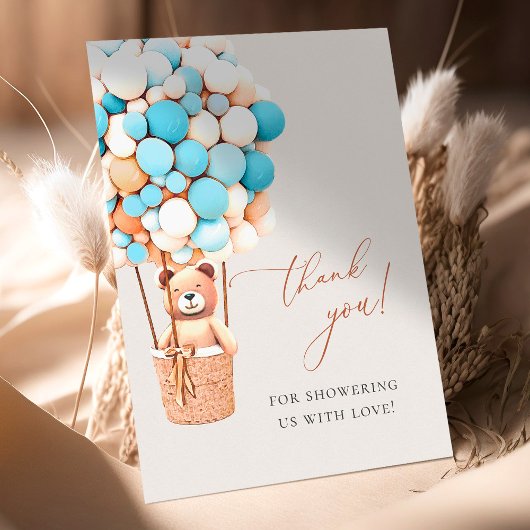 We kunnen wachten. Baby shower Dank u Briefkaart