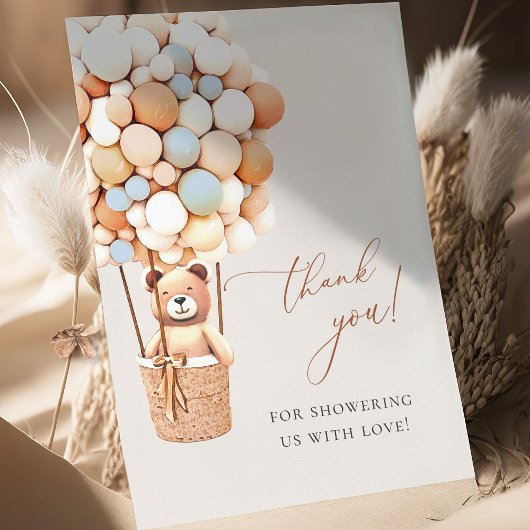 We kunnen wachten. Baby shower Dank u Briefkaart