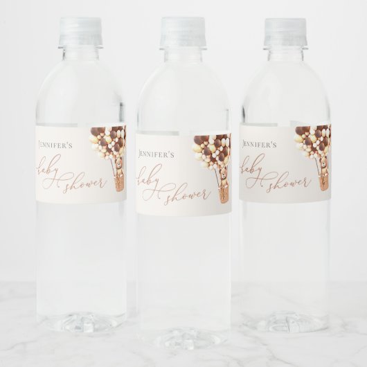 We kunnen wachten. Baby shower Etiket waterflesje (Flessen)