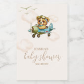 We kunnen wachten. Baby shower Etiket waterflesje (Enkel label)