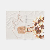 We kunnen wachten. Baby shower Fleece Blanket (Voorkant (Horizontaal))