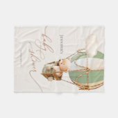 We kunnen wachten. Baby shower Fleece Blanket (Voorkant (Horizontaal))