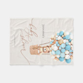 We kunnen wachten. Baby shower Fleece Blanket (Voorkant (Horizontaal))