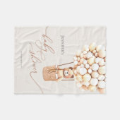 We kunnen wachten. Baby Shower Fleece Deken (Voorkant (Horizontaal))