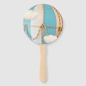 We kunnen wachten. Baby shower Hand Fan Handwaaier (Achterkant)