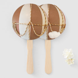 We kunnen wachten. Baby shower Hand Fan Handwaaier