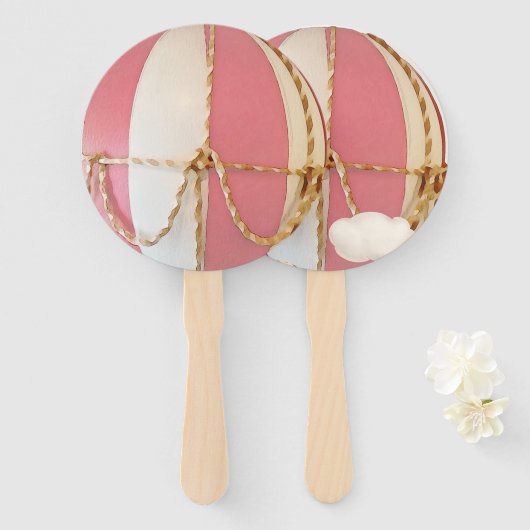 We kunnen wachten. Baby Shower Handwaaier (Voorkant en achterkant)