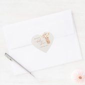 We kunnen wachten. Baby Shower Hart Sticker (Envelop)