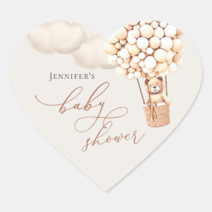 We kunnen wachten. Baby Shower Hart Sticker