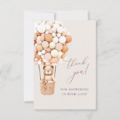 We kunnen wachten. Baby shower Hartelijk dank Bedankkaart (Voorkant)