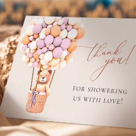 We kunnen wachten. Baby shower Hartelijk dank Bedankkaart