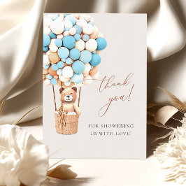 We kunnen wachten. Baby shower Hartelijk dank Bedankkaart