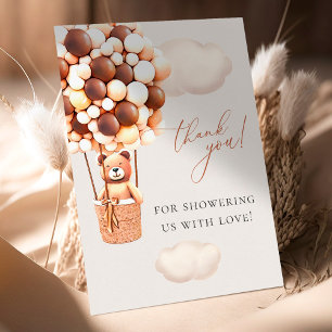 We kunnen wachten. Baby shower Hartelijk dank Bedankkaart