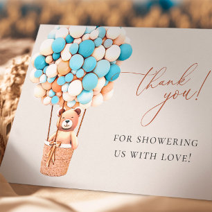 We kunnen wachten. Baby shower Hartelijk dank Bedankkaart