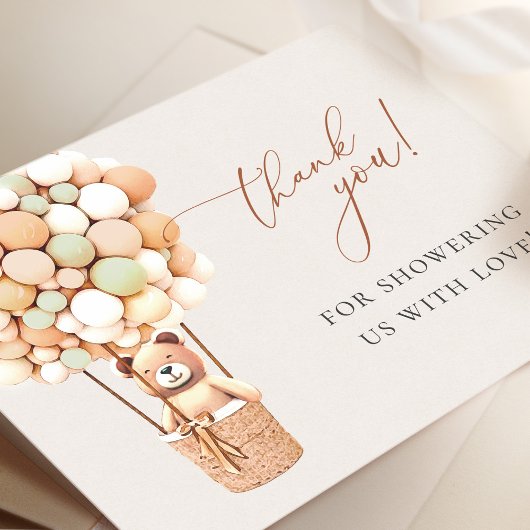 We kunnen wachten. Baby shower Hartelijk dank Bedankkaart