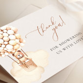 We kunnen wachten. Baby shower Hartelijk dank Bedankkaart