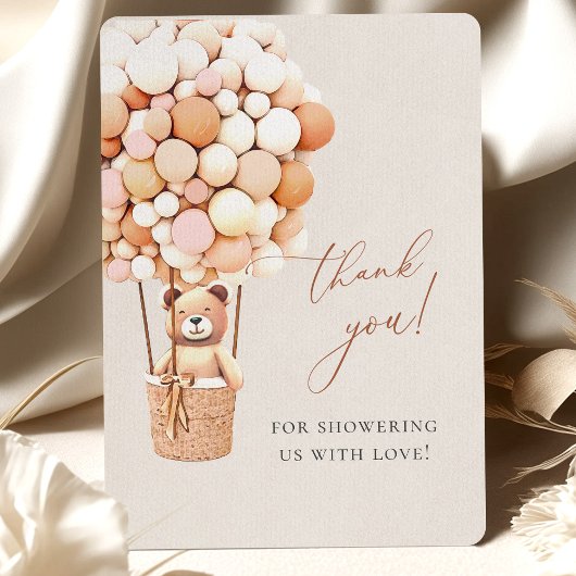 We kunnen wachten. Baby shower Hartelijk dank Bedankkaart